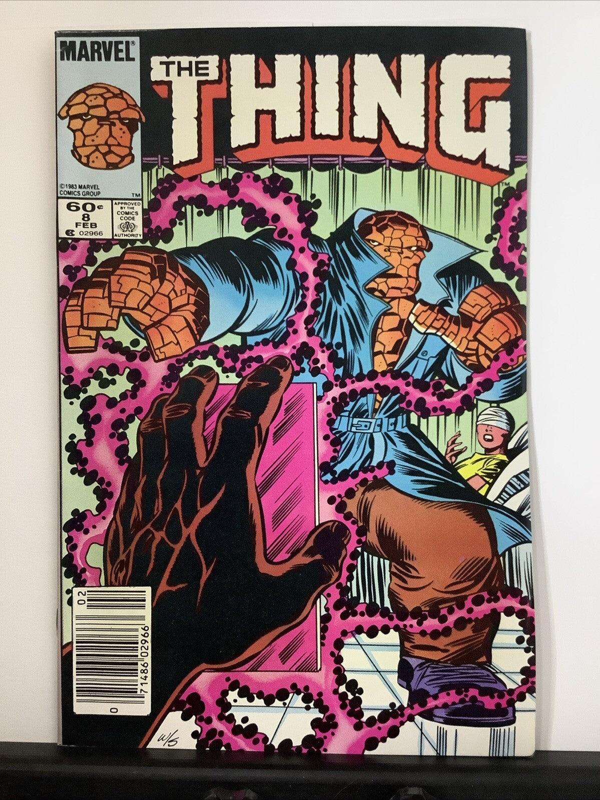The Thing #8 newsstand comic book cover (Marvel Comics 1984)

