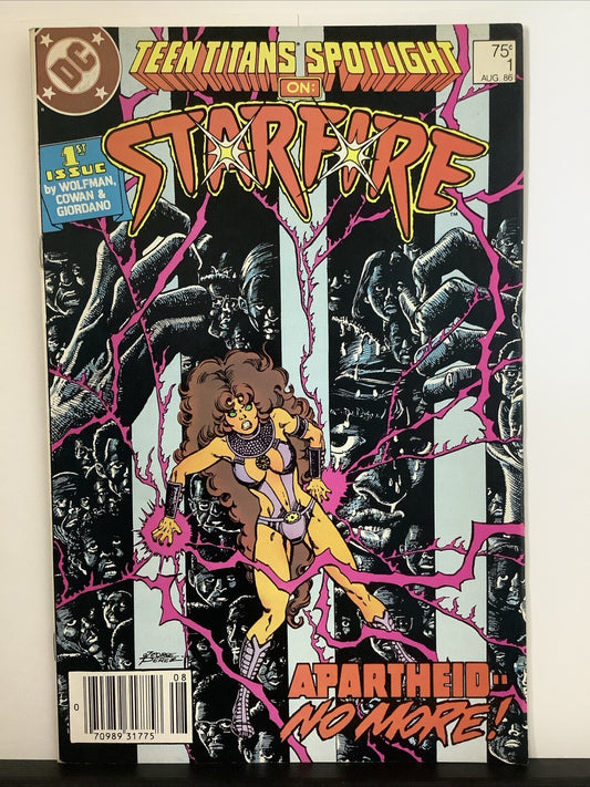 Teen Titans Spotlight on Starfire #1 comic book cover (DC Comics 1986)