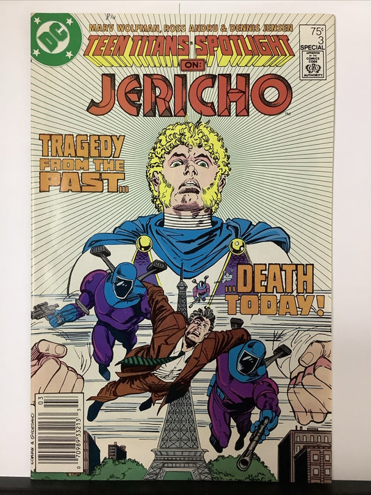 Teen Titans Spotlight on Jericho #3 comic book cover (DC Comics 1986)