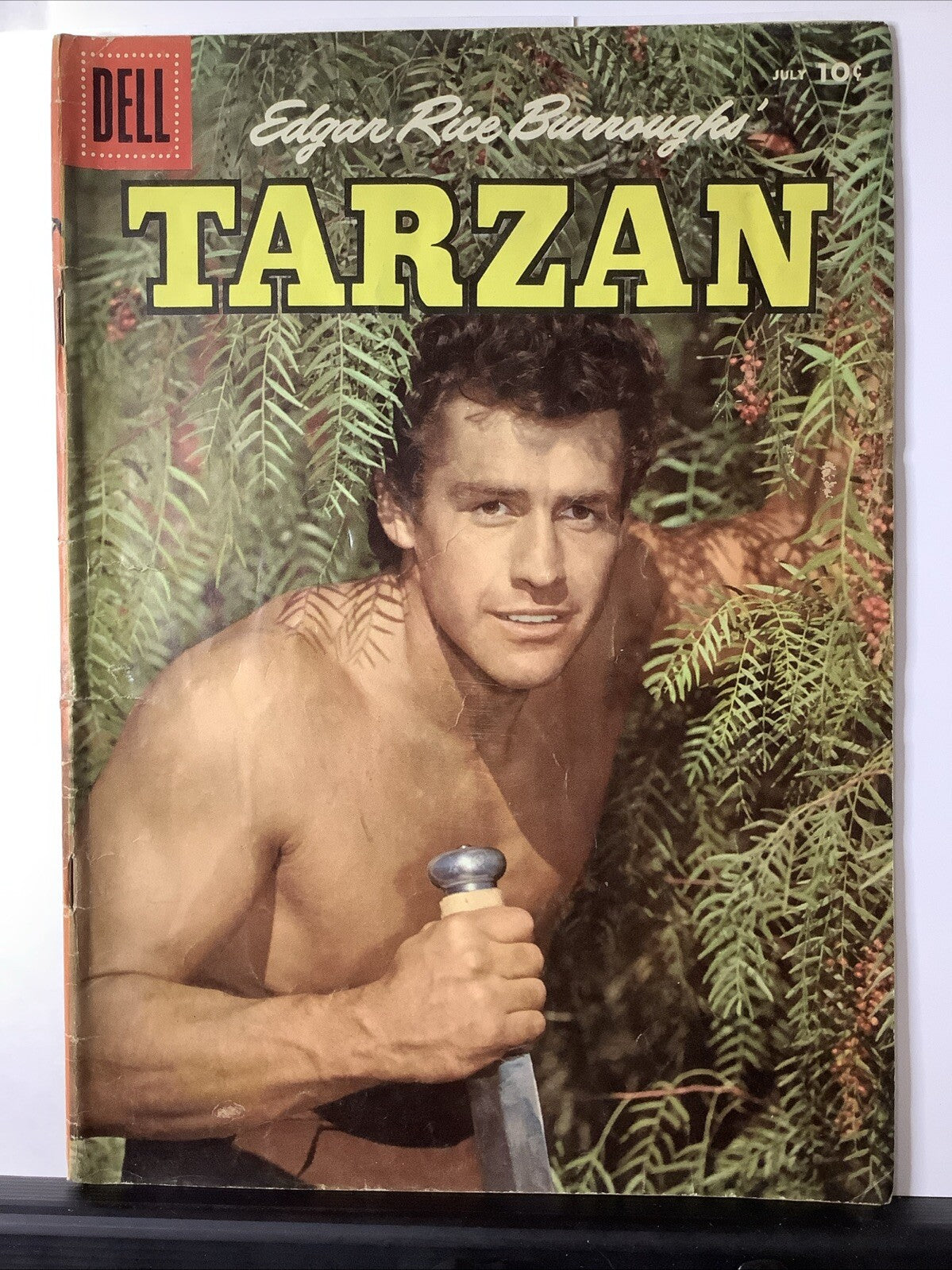 Tarzan #82 comic book cover (Dell Comics 1956)
