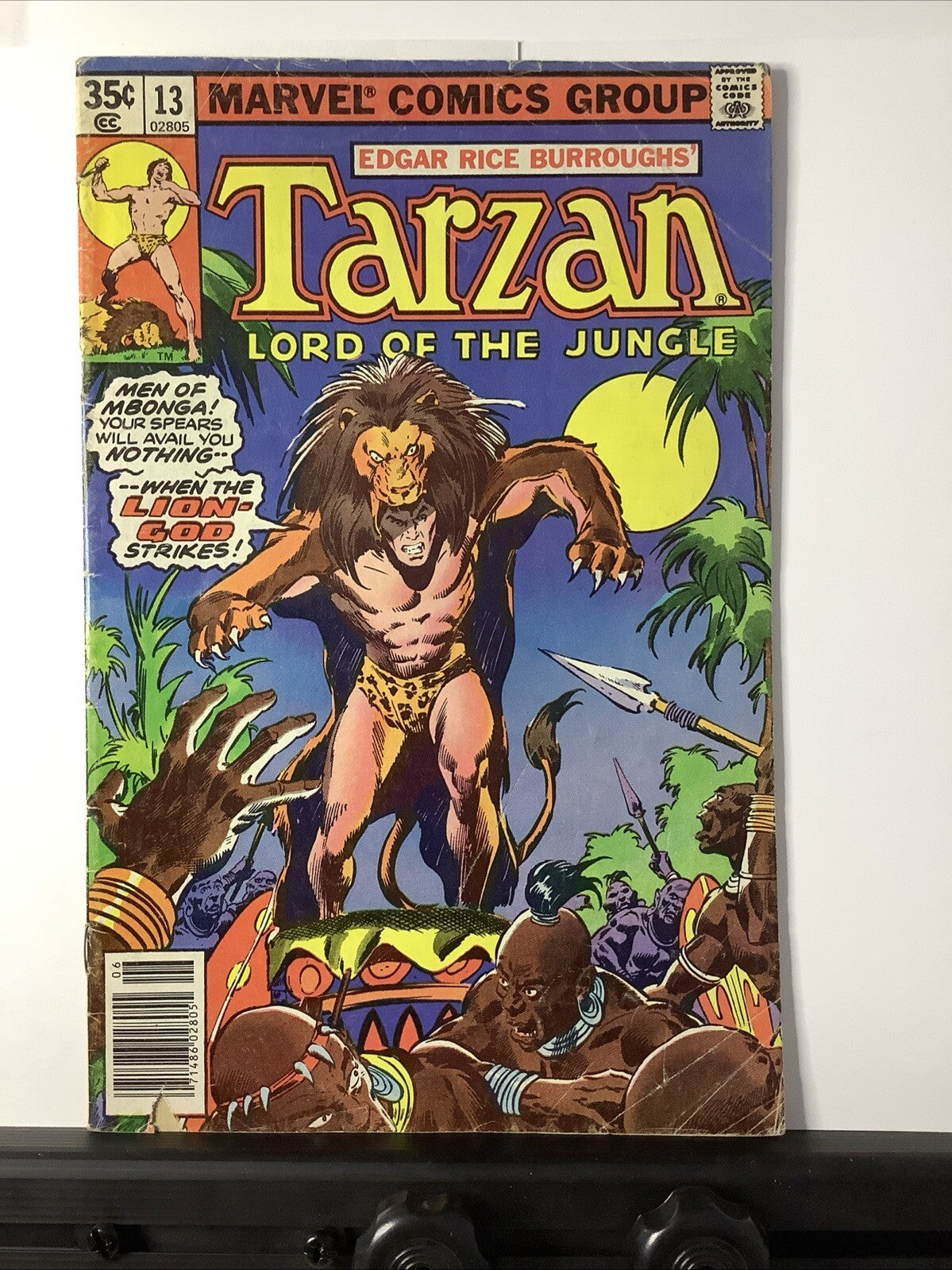 Tarzan Lord of the Jungle #13 comic book cover (Marvel Comics 1978)
