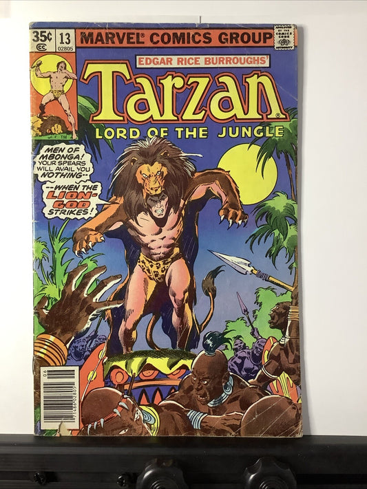 Tarzan Lord of the Jungle #13 comic book cover (Marvel Comics 1978)
