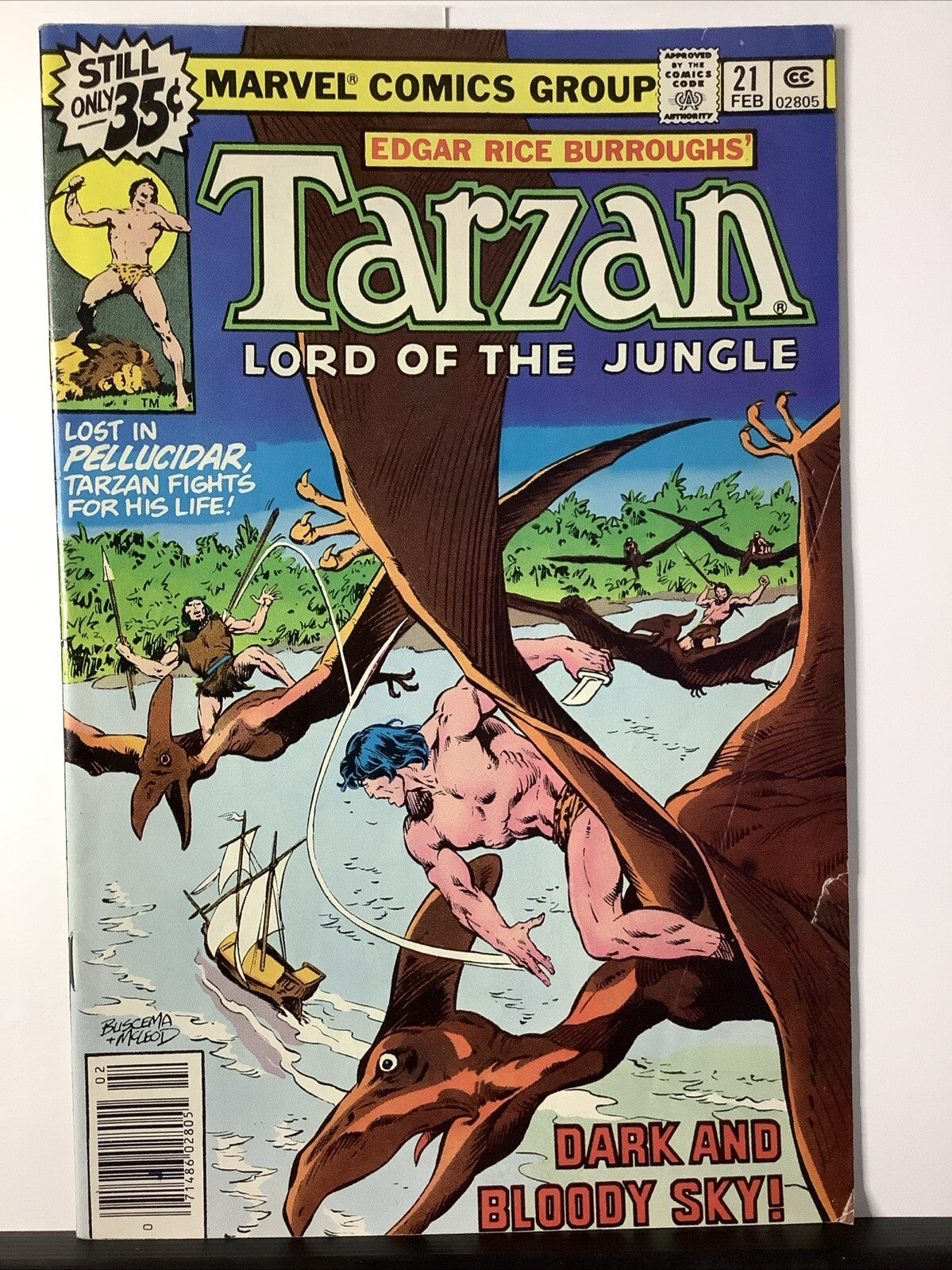 Tarzan Lord of the Jungle #21 comic book cover (Marvel Comics 1979)
