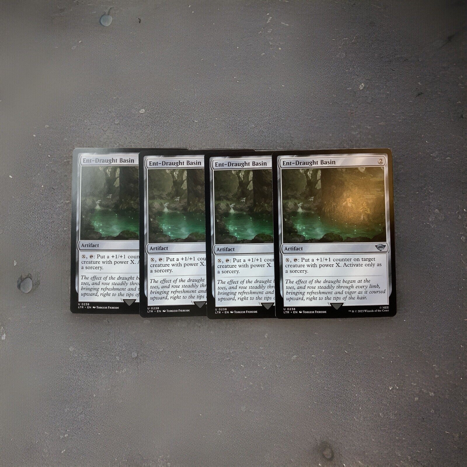 Ent-Draught Basin LTR 238 regular MTG artifact card x4 by DM Vault Co