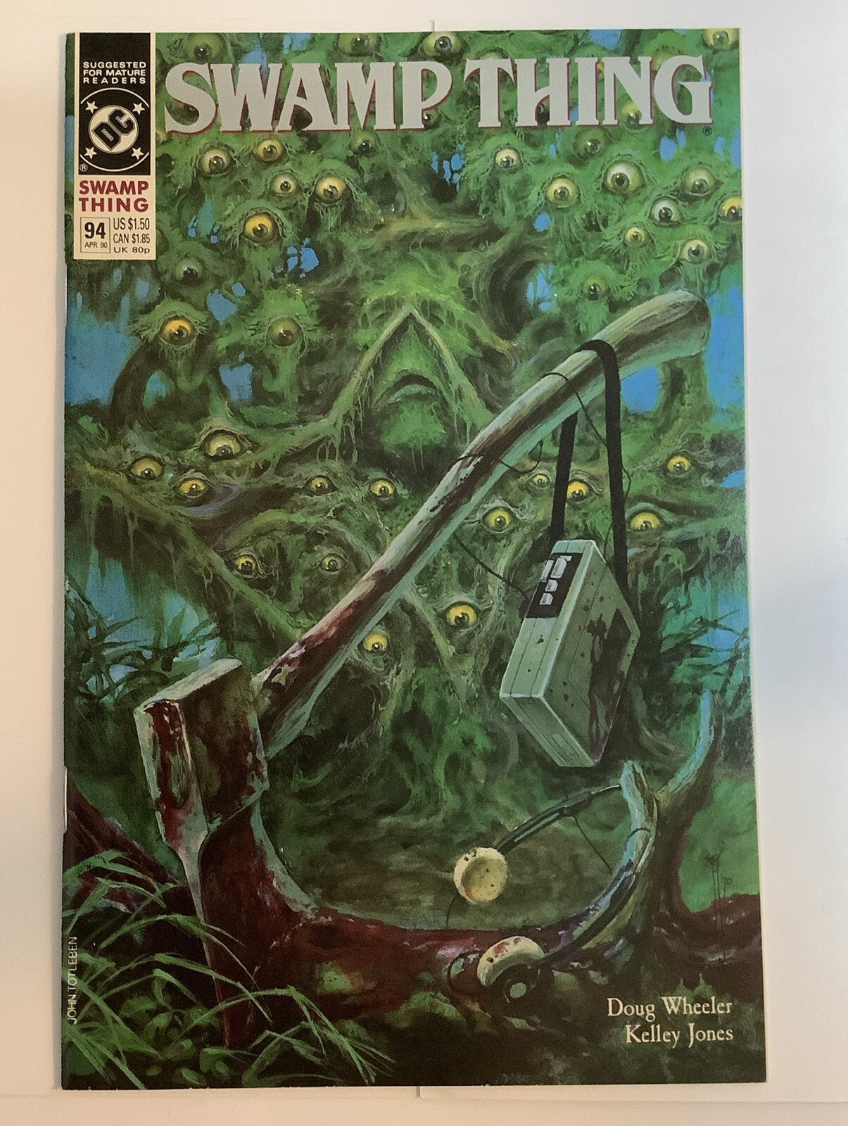 Swamp Thing (1990) #94 Direct Edition comic book cover featuring swamp creature art and DC logo
