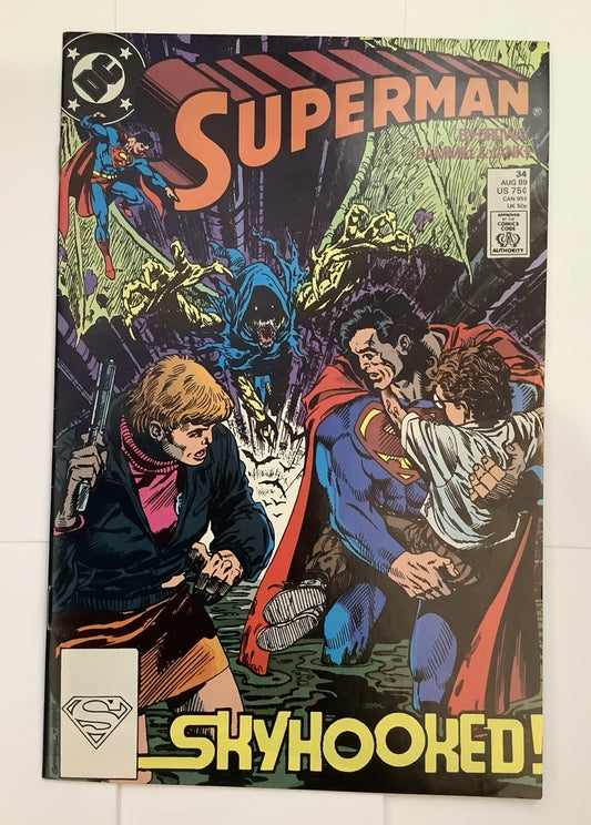 Superman #34 — DC Comics — August 1989 — Direct Edition
