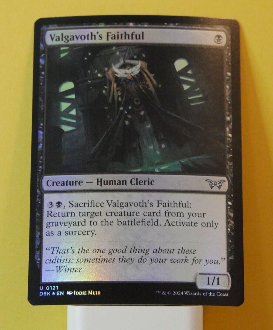 Valgavoth's Faithful Duskmourn foil uncommon Magic card