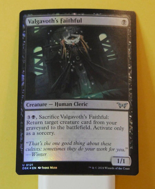 Valgavoth's Faithful Duskmourn foil uncommon Magic card