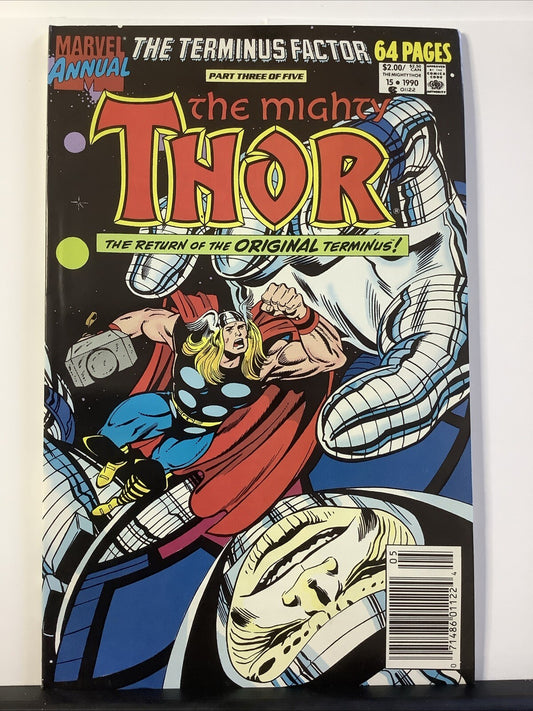 Thor Annual #15 comic cover (Marvel Comics 1990)
