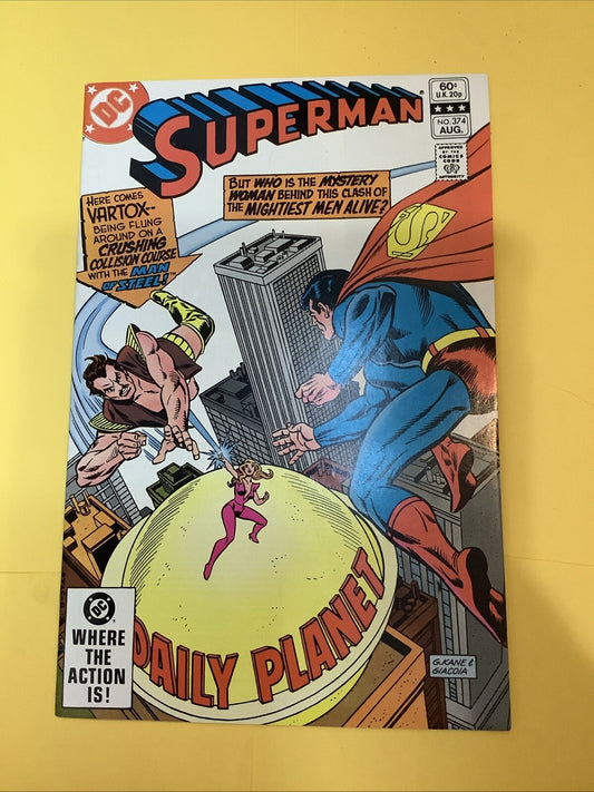Superman #374 — DC Comics — August 1982 — Direct Edition
