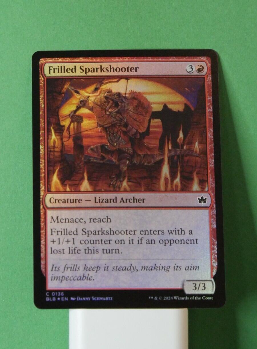 Frilled Sparkshooter Bloomburrow Magic the Gathering red creature card foil