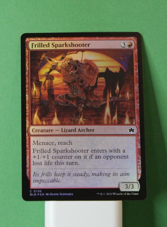 Frilled Sparkshooter Bloomburrow Magic the Gathering red creature card foil