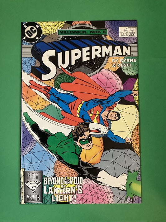 Superman #14 — DC Comics — February 1988 — Millennium Week 6 — Direct Edition
