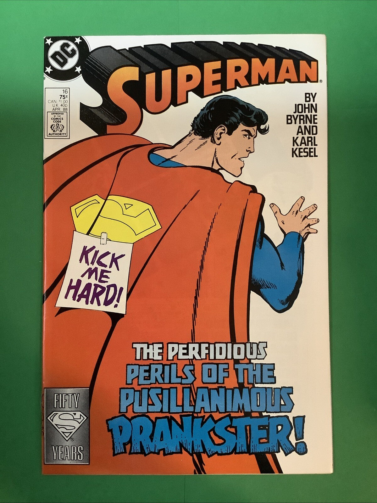 Superman #16 — DC Comics — April 1988 — Prankster Cover — Direct Edition
