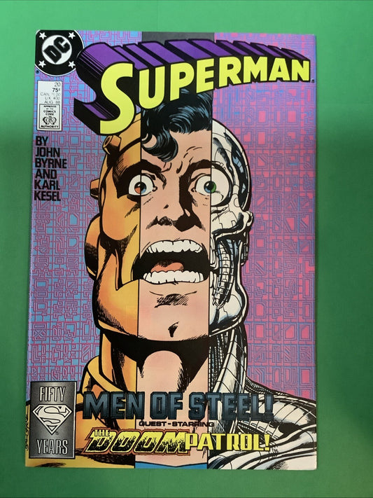 Superman #20 1988 DC Comics split-face cover