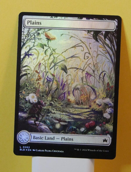 Plains BLB 263 Magic the Gathering foil basic land card from Bloomburrow.