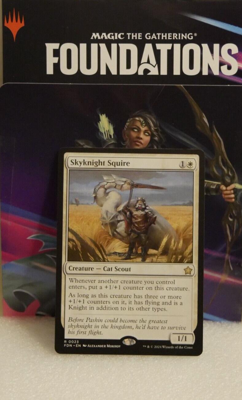 Magic: The Gathering Skyknight Squire – MTG Foundations FDN Rare