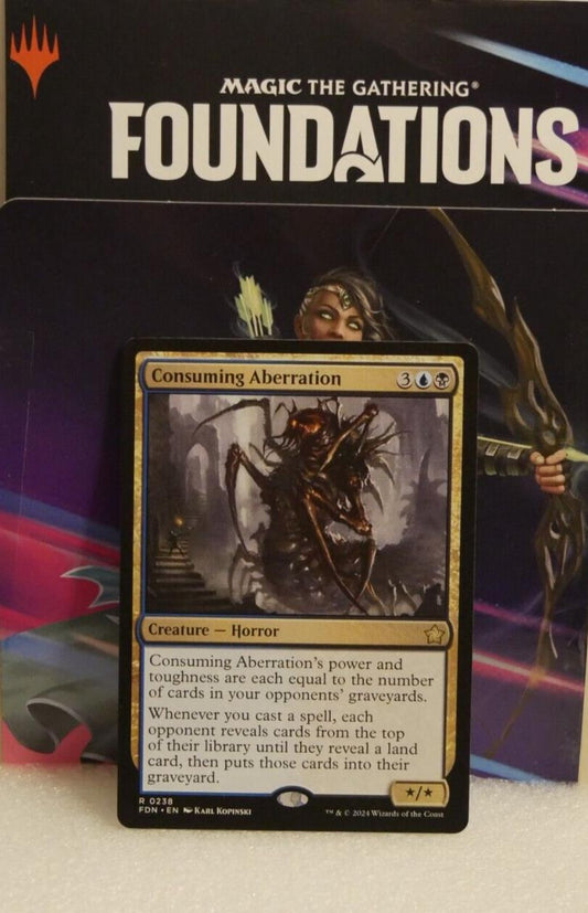 Consuming Aberration — FDN Regular Rare Horror MTG card
