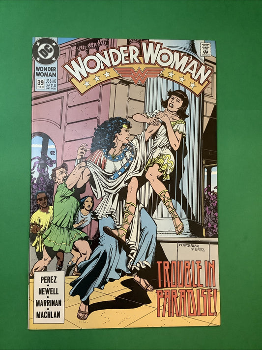 Wonder Woman #39 comic book cover (DC Comics 1990 Direct Edition)
