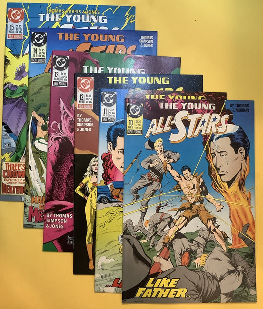 Young All-Stars 10 11 12 13 14 15 DC 1988 comic book lot Iron Munro storyline run
