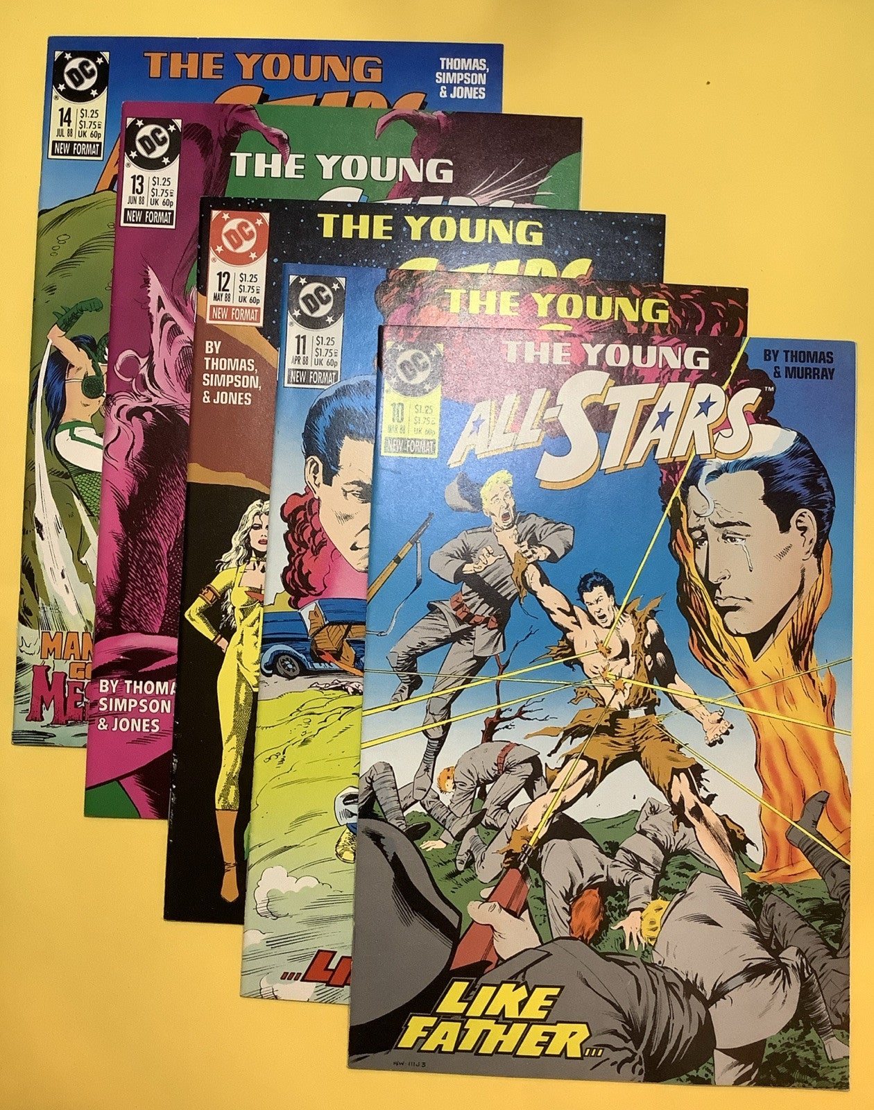 Young All-Stars 10 11 12 13 14 DC 1988 comic book lot Iron Munro storyline run
