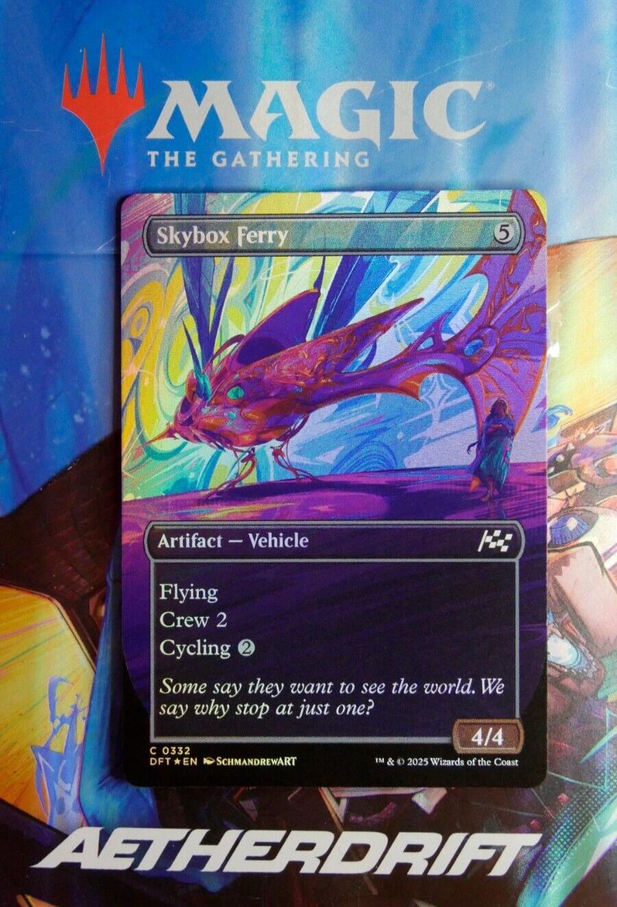 MTG DFT: Skybox Ferry (Artifact Vehicle) Aetherdrift Full Art Common 0332 Foil