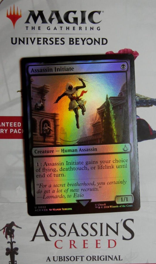 Assassin Initiate foil Human Assassin Universes Beyond Assassin’s Creed Magic the Gathering card