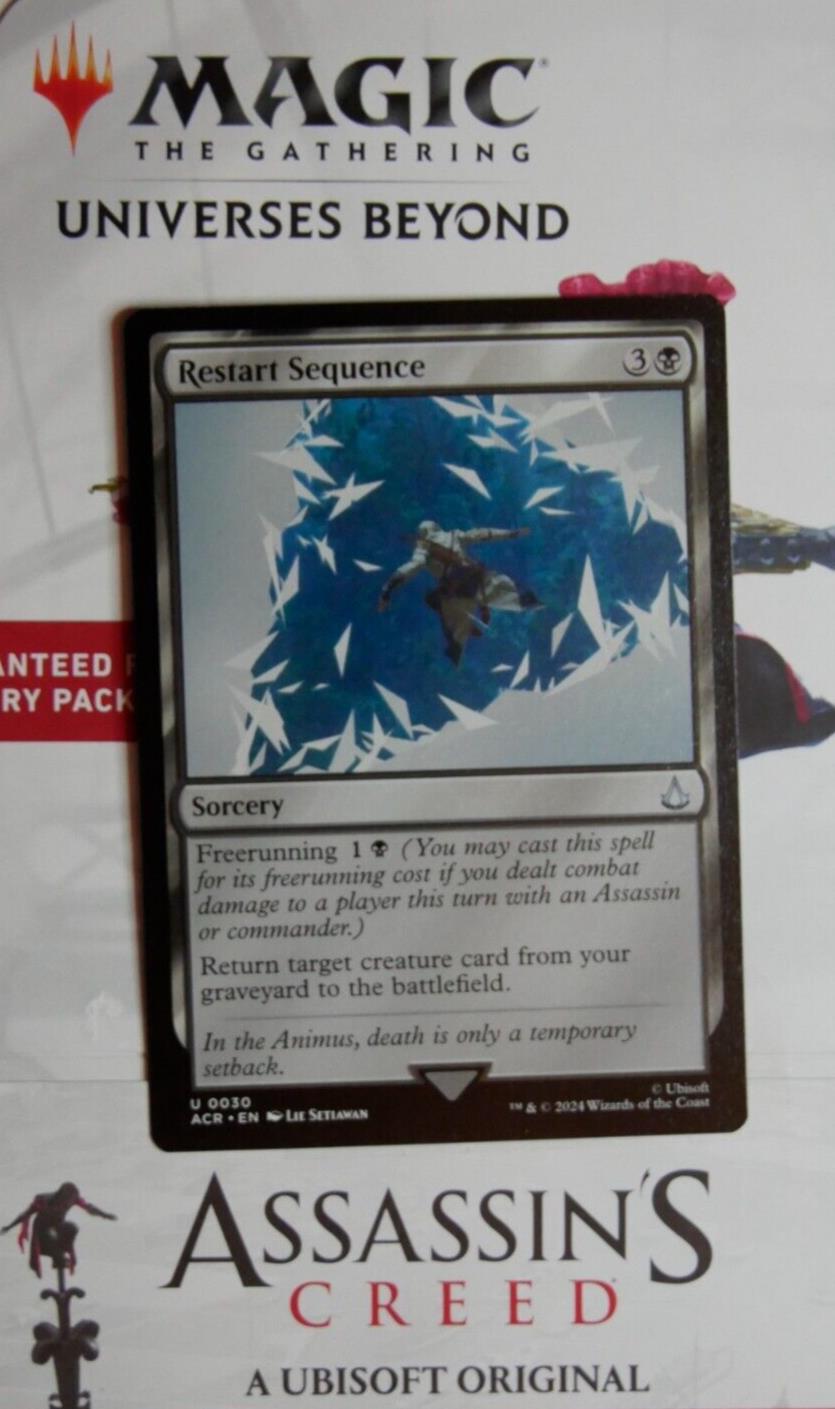 Restart Sequence ACR 0030 Magic the Gathering Assassin's Creed black sorcery card.