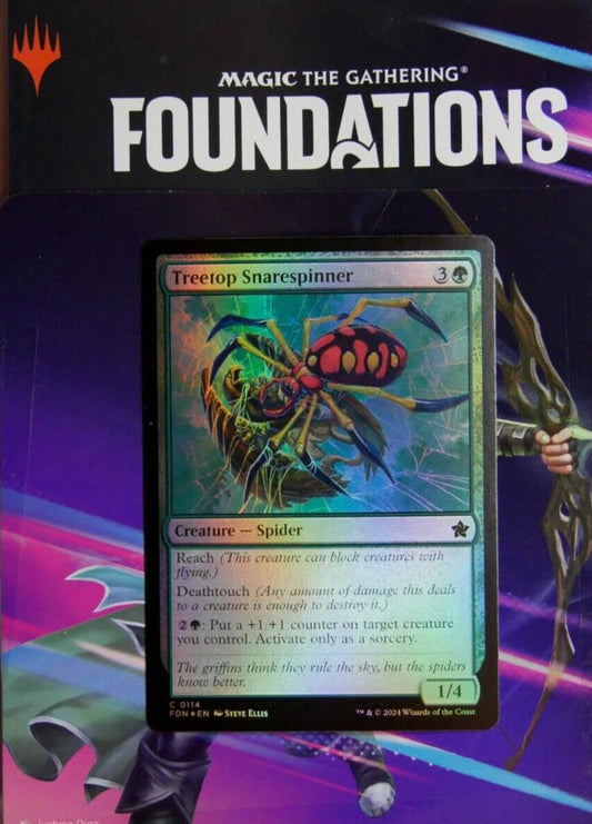 MTG FDN: Treetop Snarespinner (Creature Spider) Regular Common Foil Foundations