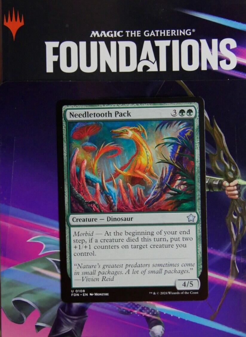 Needletooth Pack MTG card from Foundations FDN 108 by DM Vault Co
