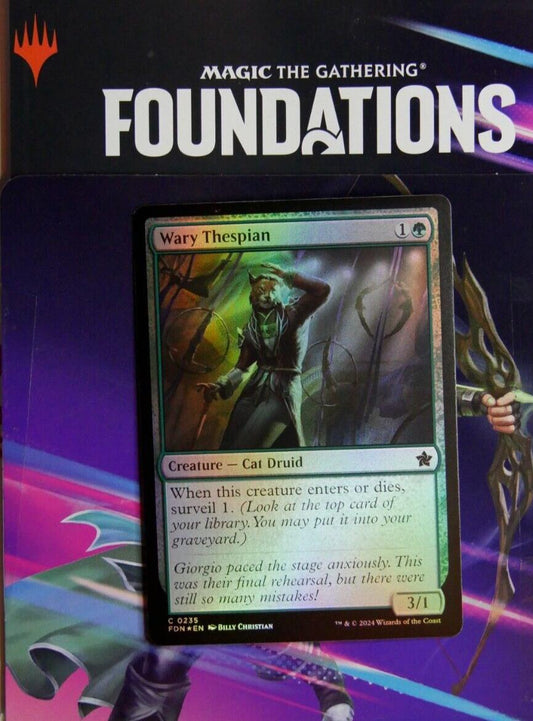 MTG FDN: Wary Thespian (Creature Cat Druid) Regular Common 0235 Foundations Foil