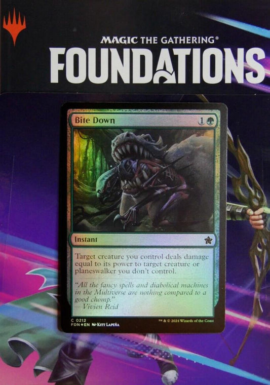 MTG FDN: Bite Down (Instant) Regular Common Foil 0212 Foundations