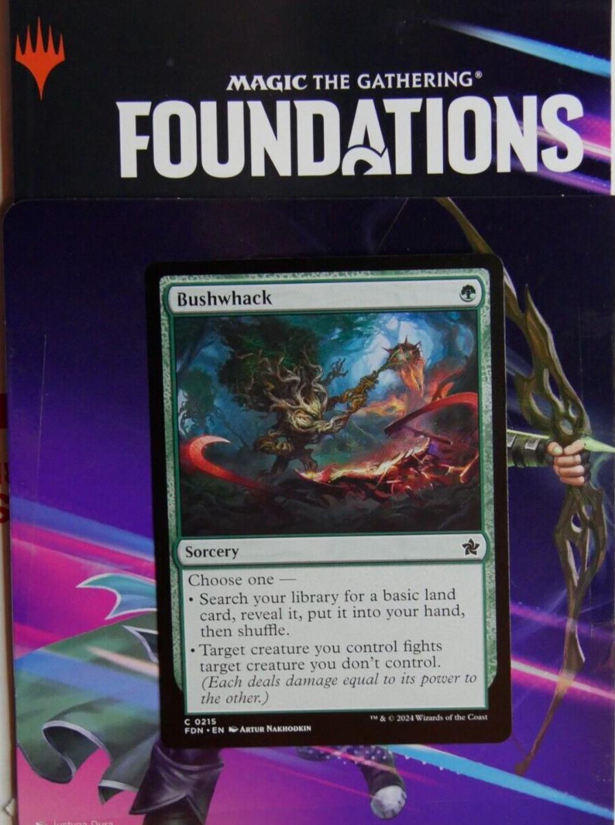 Bushwhack MTG card from Foundations FDN 215 by DM Vault Co