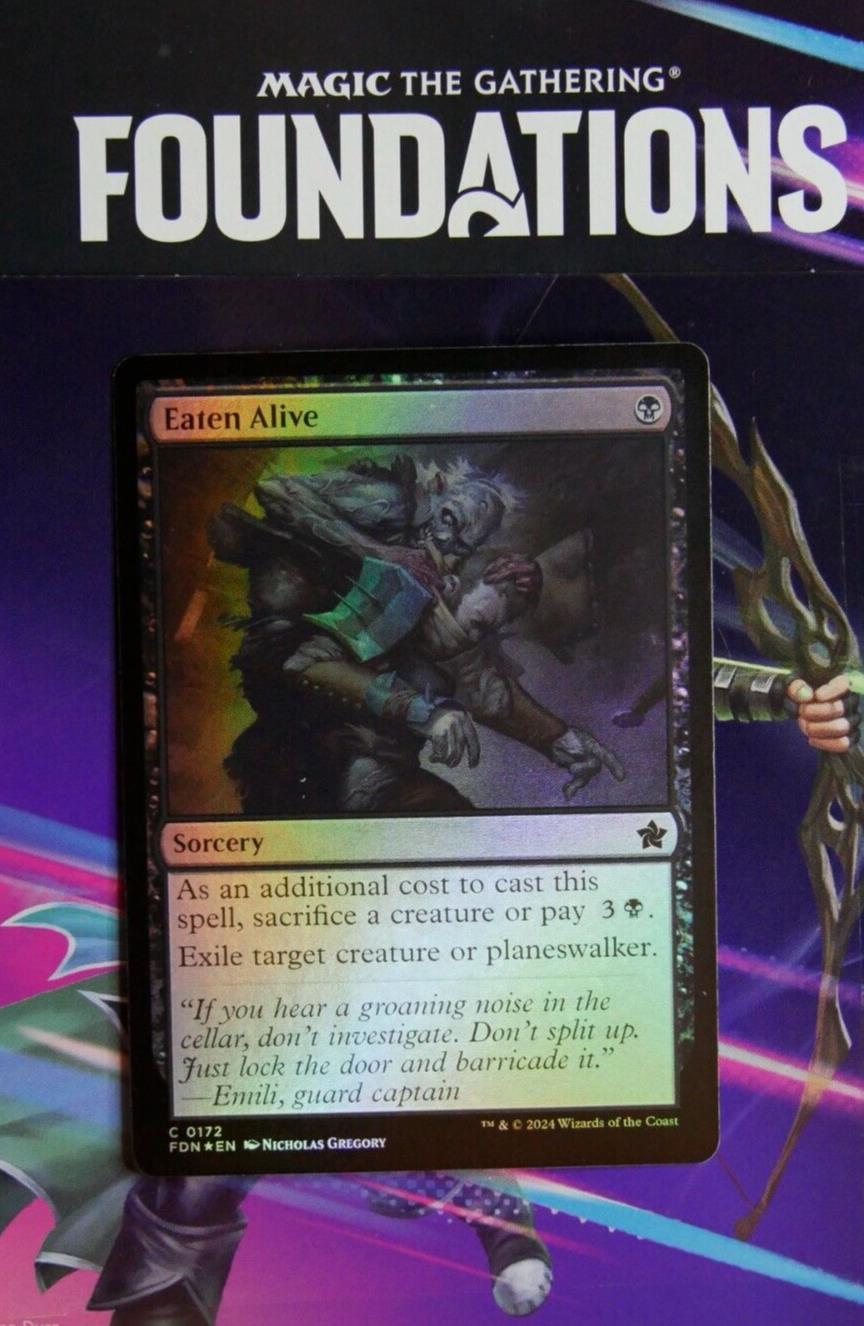 Eaten Alive Foundations foil black sorcery Magic the Gathering card