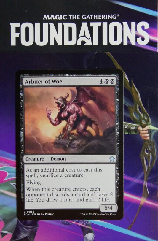 Arbiter of Woe MTG Demon creature card Foundations set