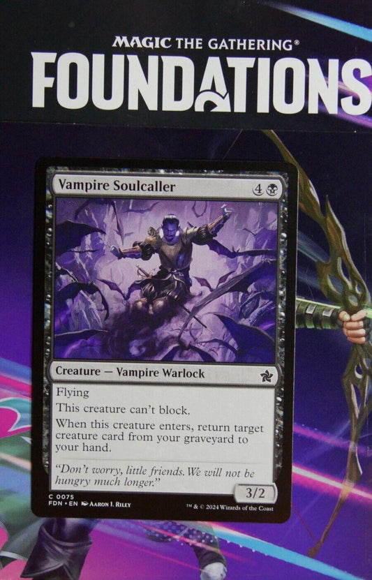 Vampire Soulcaller MTG Vampire Warlock creature card Foundations set
