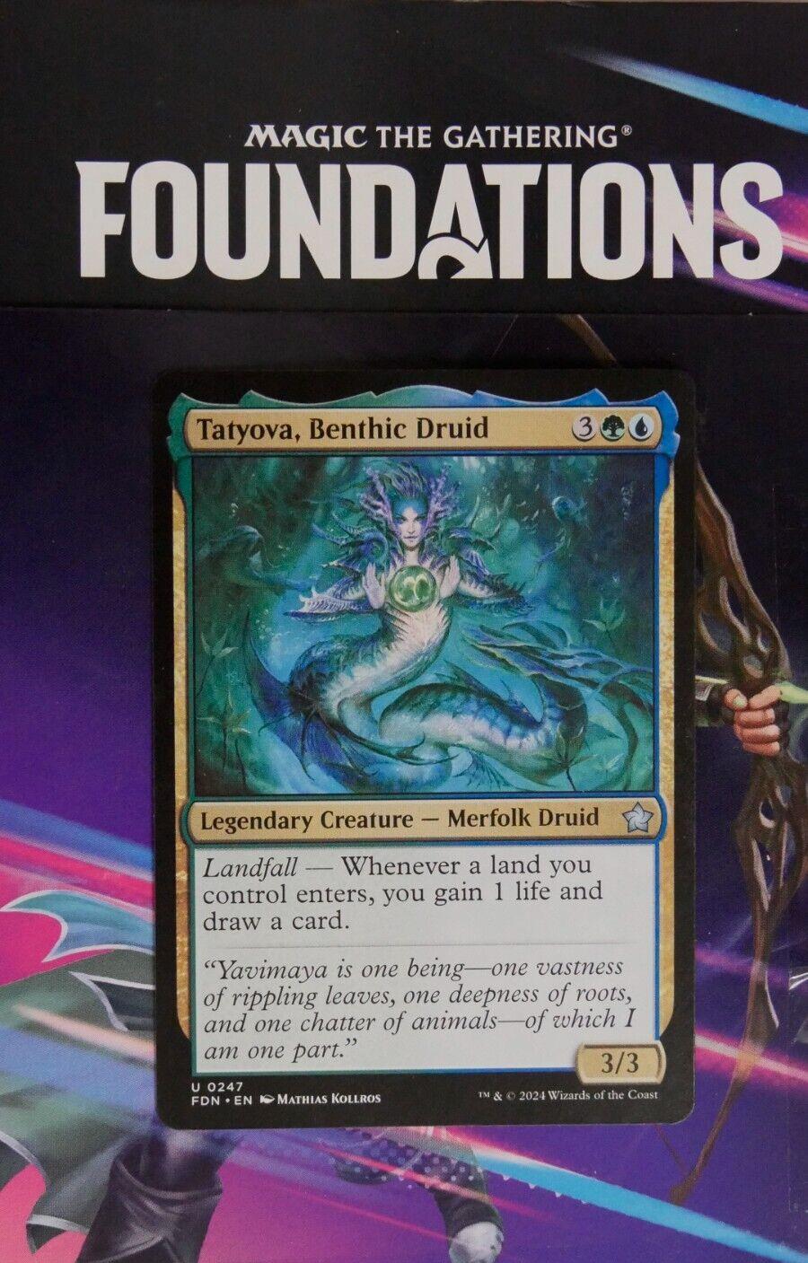 Tatyova, Benthic Druid — Foundations — Uncommon Legendary Creature MTG card
