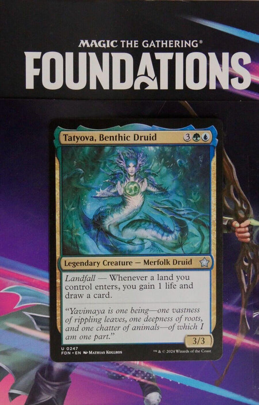 Tatyova, Benthic Druid — Foundations — Uncommon Legendary Creature MTG card
