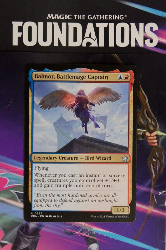 Balmor, Battlemage Captain legendary Bird Wizard MTG Foundations
