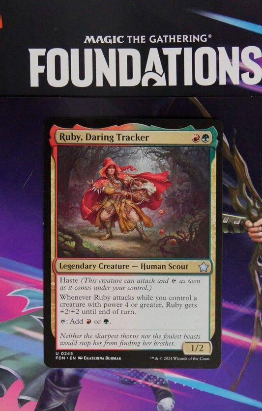 Ruby, Daring Tracker MTG Foundations Legendary Human Scout card 0245
