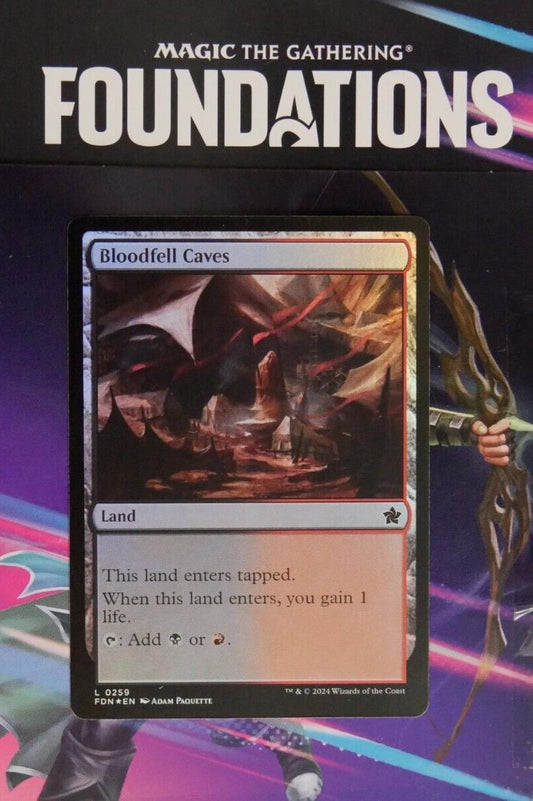 Bloodfell Caves FDN 259 Foil MTG Card DM Vault Co