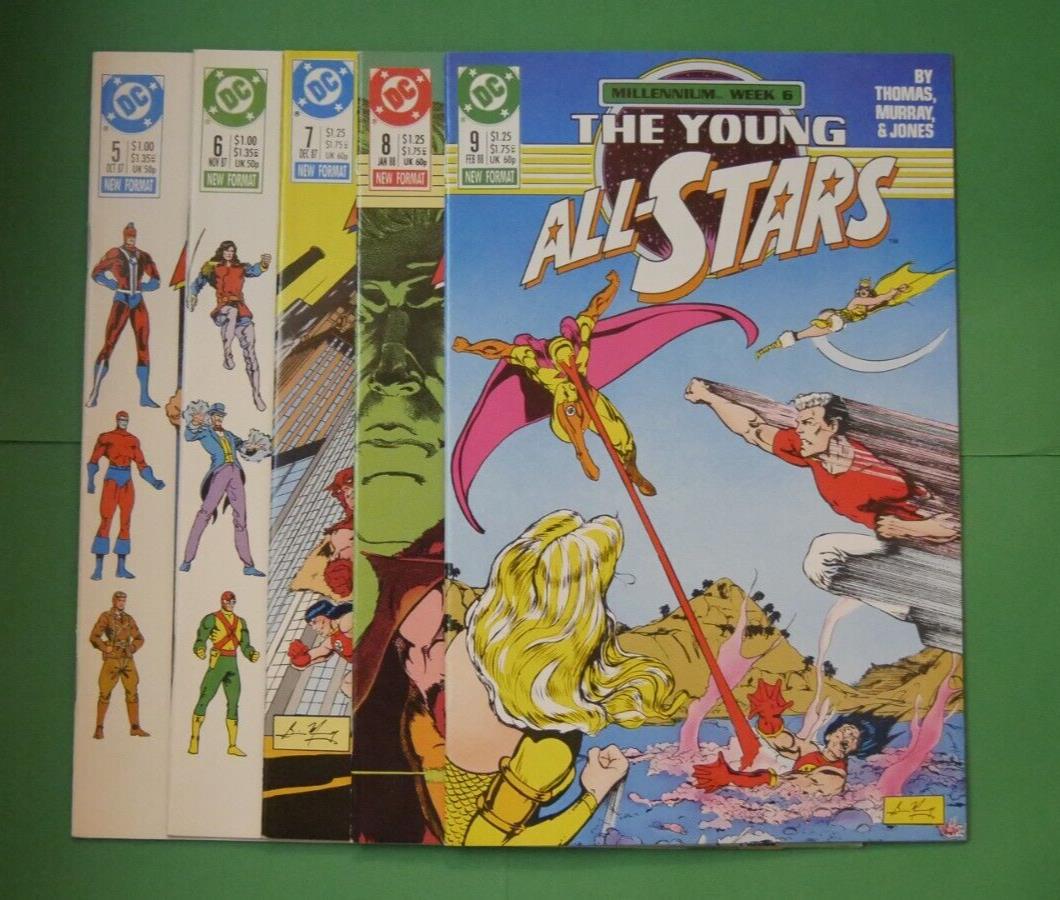 Young All-Stars 5 6 7 8 9 DC Comics 1988 Millennium Week 6 5-issue comic lot
