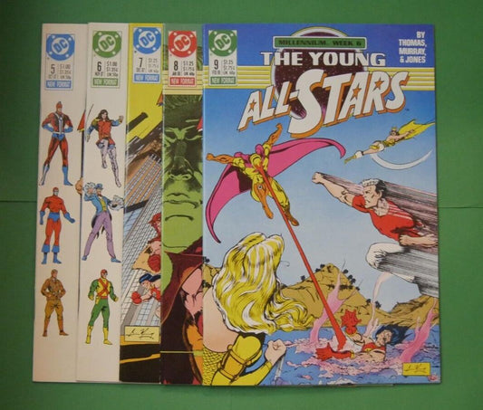 Young All-Stars 5 6 7 8 9 DC Comics 1988 Millennium Week 6 5-issue comic lot