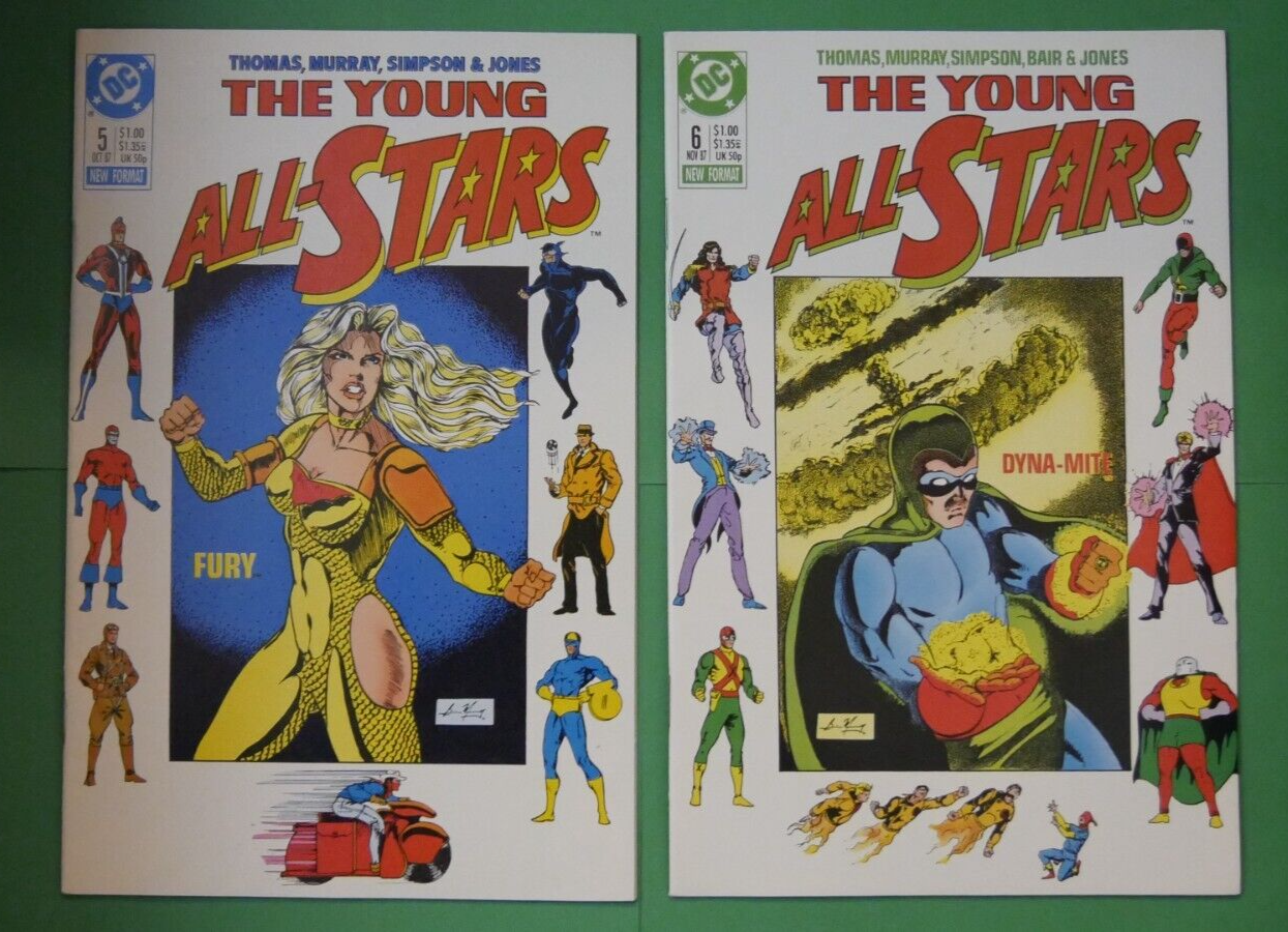 Young All-Stars #5-9 DC Comics 1988 Millennium Week 6 Comic Lot