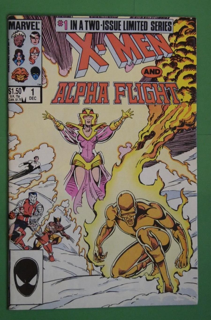 X-Men/Alpha Flight #1 (1985) Marvel Comics comic book cover featuring the X-Men and Alpha Flight