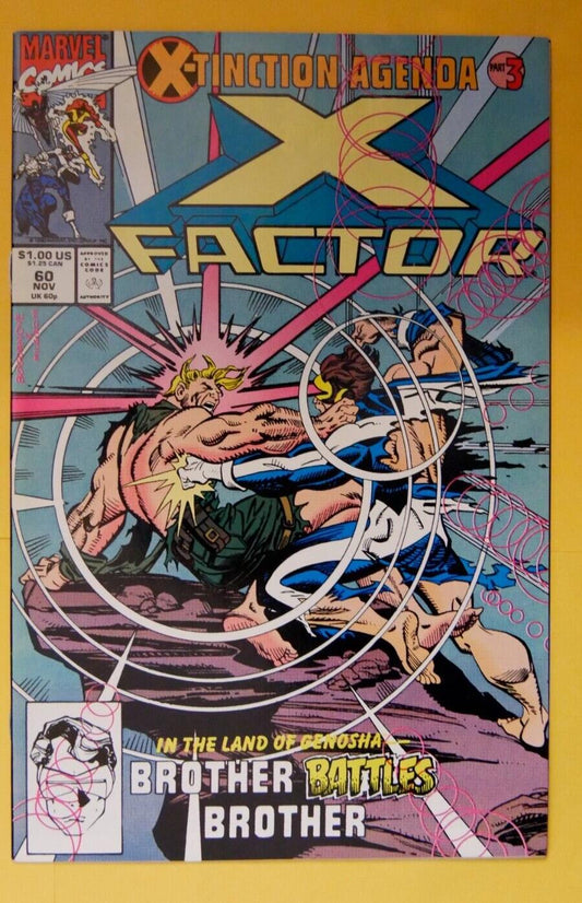 X-Factor 60 Marvel 1990 X-Tinction Agenda Part 3 comic cover