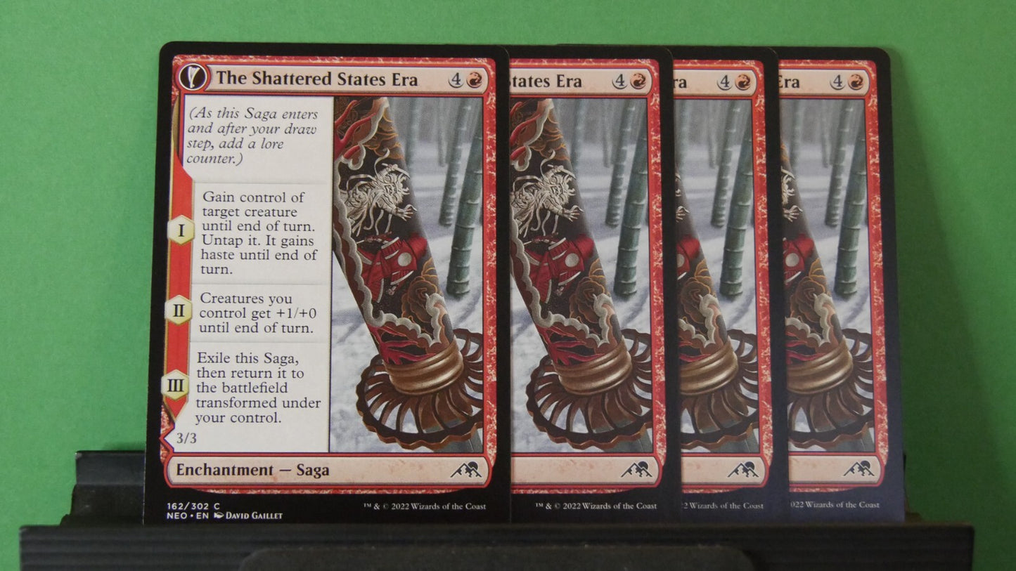 The Shattered States Era x4 regular finish double-sided MTG Kamigawa Neon Dynasty playset from DM Vault Co