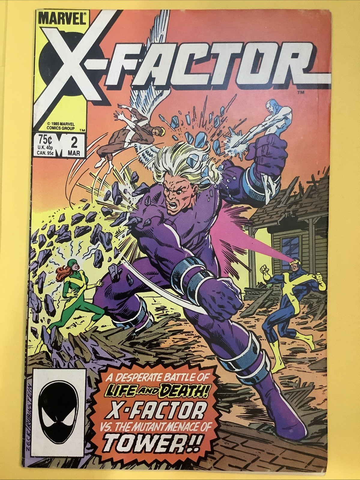 X-Factor 2 Marvel 1986 comic book early issue Tower battle cover
