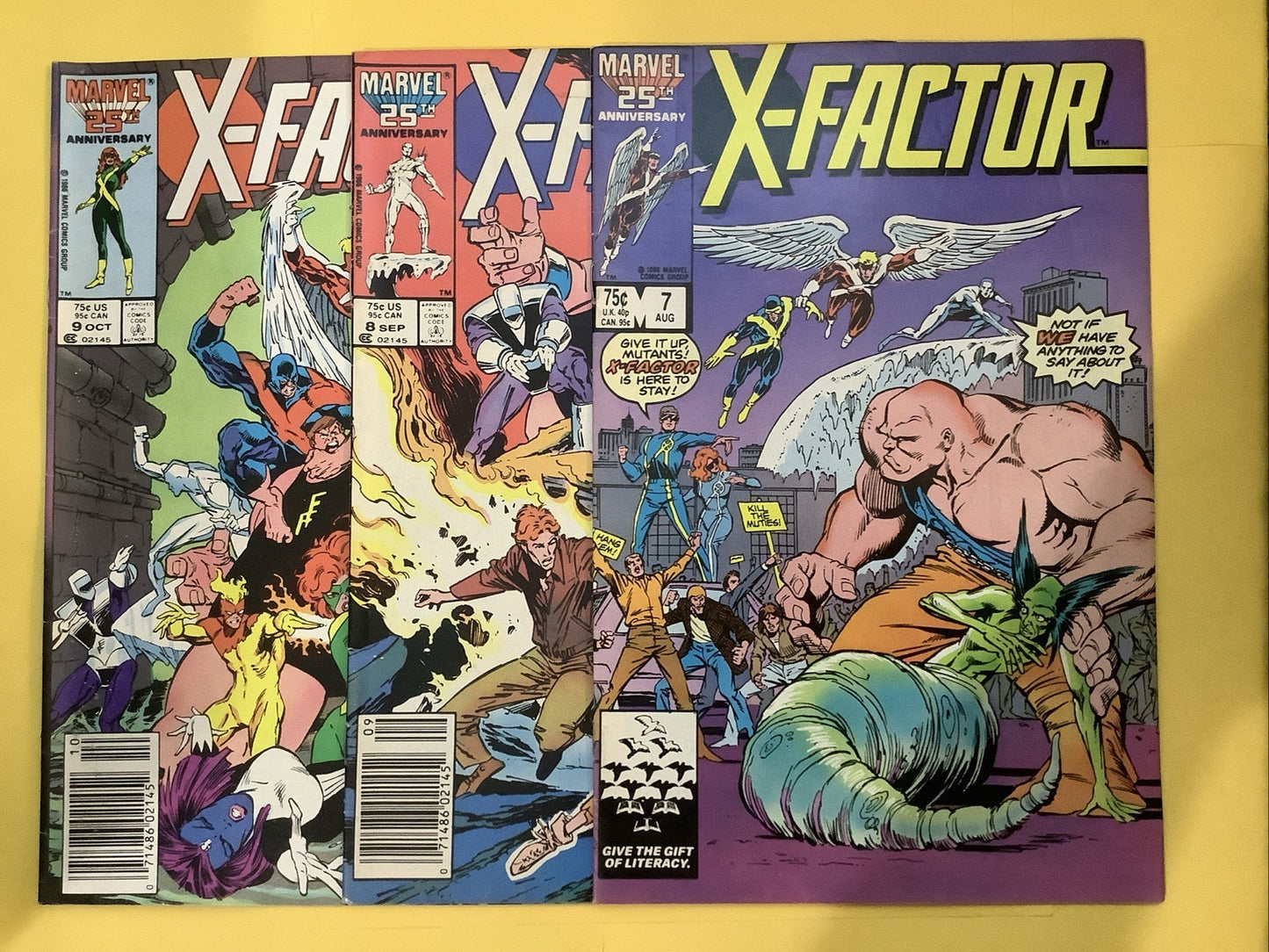 Marvel Comics: #7/8/9 Lot (1986 AUG/SEP/OCT)  Freedom Force/ X Terminators