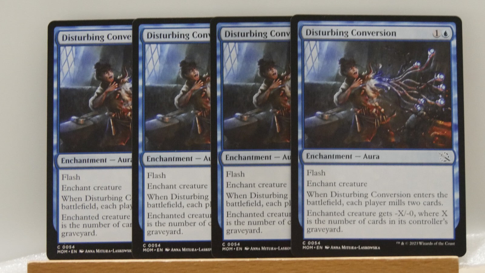 Disturbing Conversion x4 Regular Finish Playset from March of the Machine (MOM) #054.